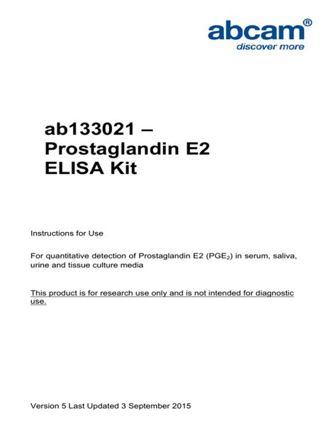 ab133021 Kit Prostaglandin E2 ELISA 